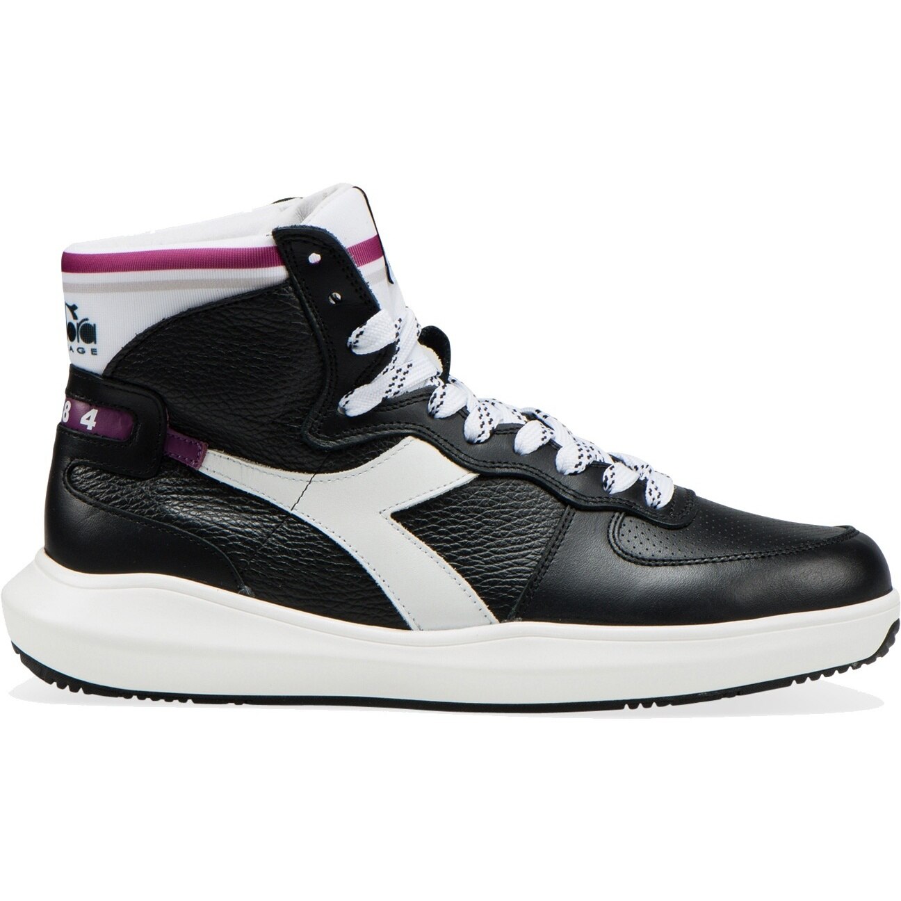 Tenisi Barbati Diadora Mi Basket H Leather Mds 201-174955-80013, Negru