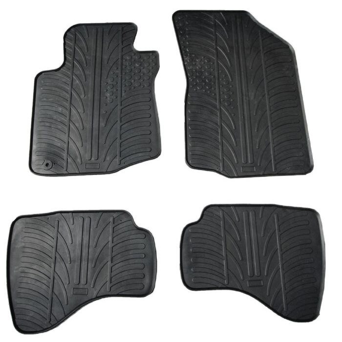Set covorase Gledring Slovenia, cauciuc, pentru Toyota Aygo 2005-2010/Citroen C1 2005-2010/Peugeot 107 2005-2010, negru, 4 buc
