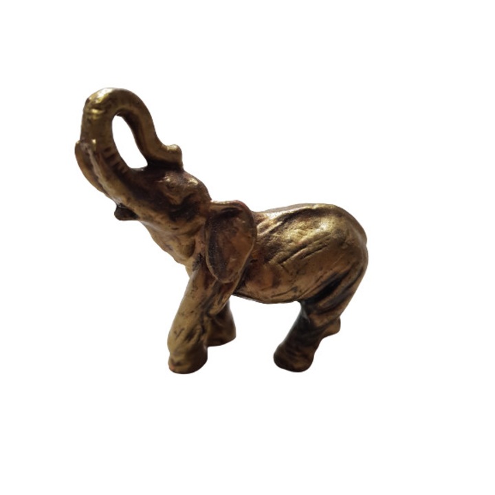 Ahelos figura, elefánt, bronz/fekete, 5 cm