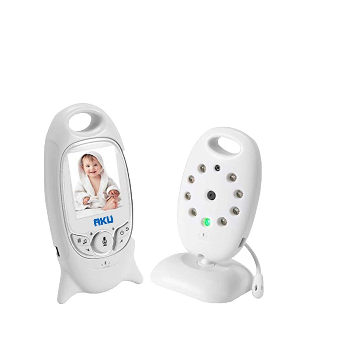 AKU AK1355 bébimonitor, vezeték nélküli, videó éjszakai nézettel, hőmérséklet-érzékelővel, Belelor monitorral