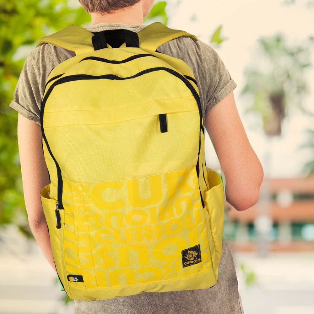 Rucsac Biggdesign, Unisex, Material durabil, Impermeabil, 17", Galben