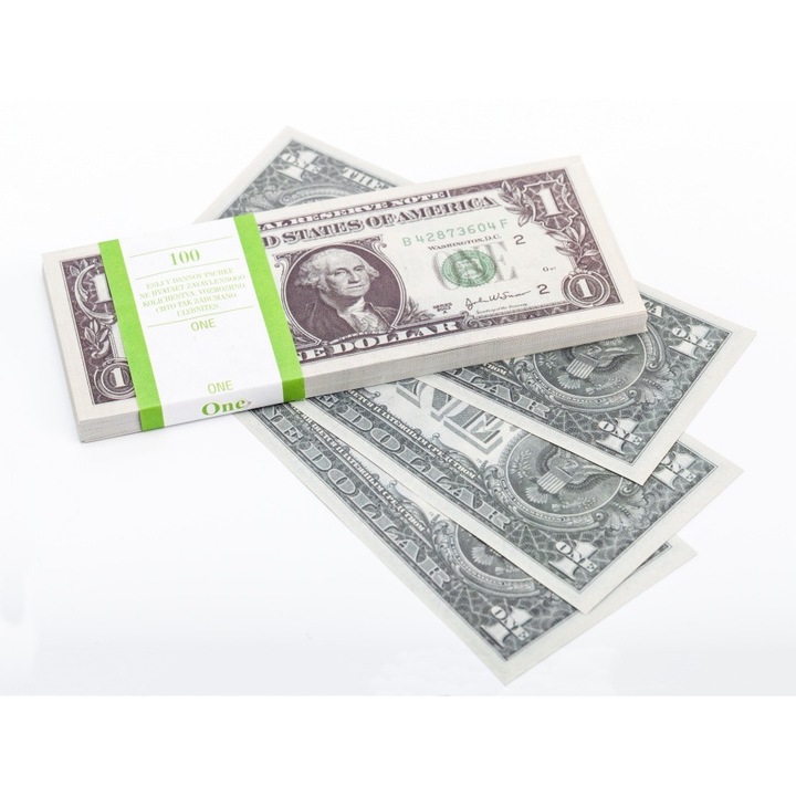 Teanc 80 bancnote recuzita 1 dolar