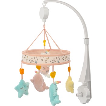 Carusel muzical pentru patut Mappy Pink Carusel muzical pentru patut Mappy Pink