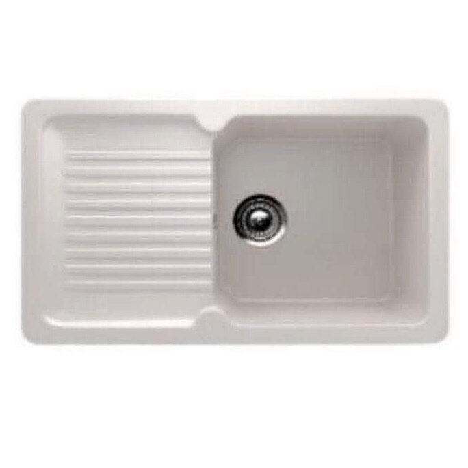 Chiuveta bucatarie, Ulgran, compozit, dreptunghiulara, alb, 506-331, 77x49.5 cm