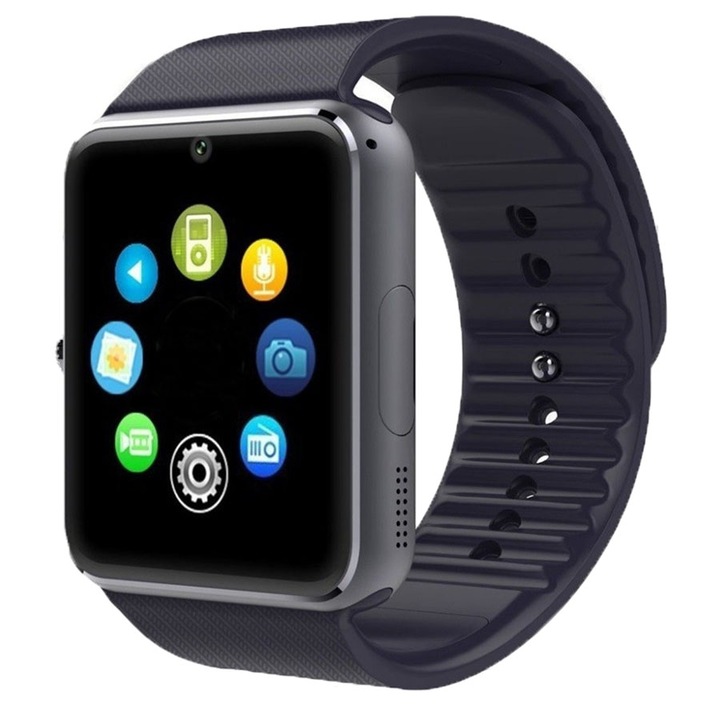 Часовник Smartwatch iUni GT08s Plus, Слот за GSM карта, Bluetooth, Камера, Алуминий