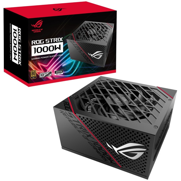 Sursa PC full modulara Asus ROG-STRIX-1000W, 80 plus gold, neagru
