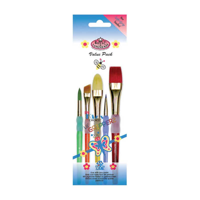 Set pensule pentru copii, Royal Brush, BK682, 5 pensule