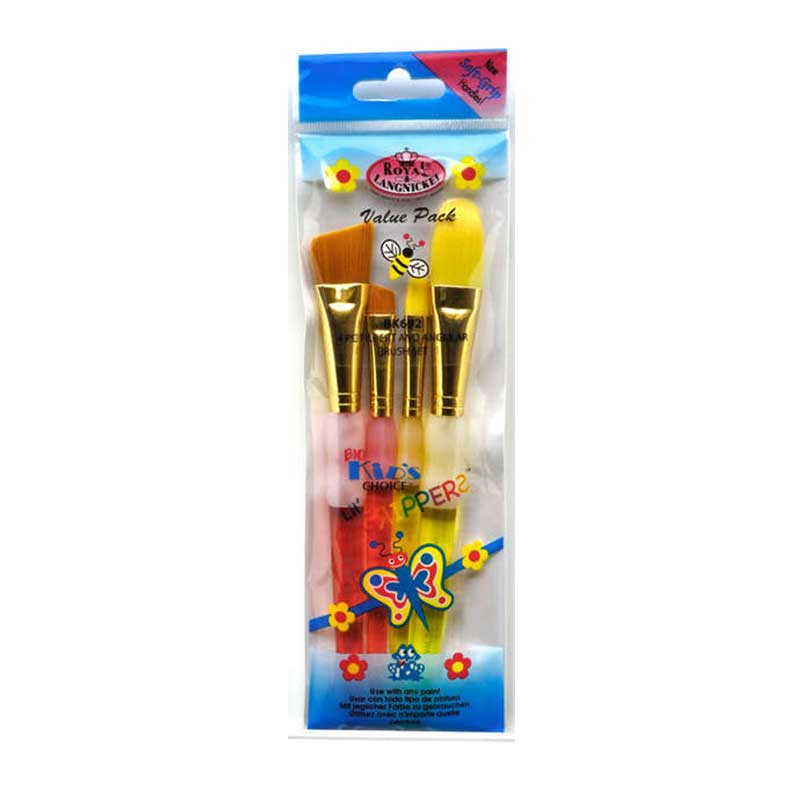 Set pensule pentru copii, Royal Brush, BK692, 4 pensule