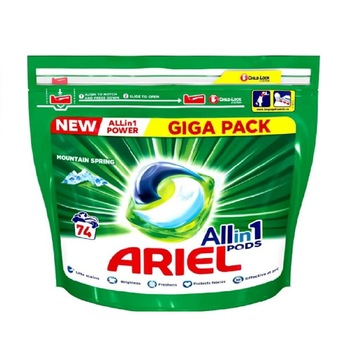 Set 74 Capsule de Detergent pentru Rufe Ariel All in 1 Pods, pentru Masini de Spalat Set 74 Capsule de Detergent pentru Rufe Ariel All in 1 Pods, pentru Masini de Spalat
