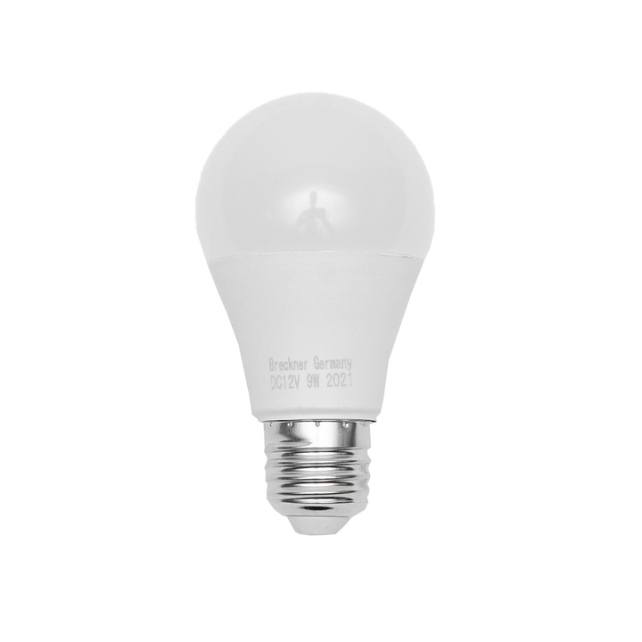 Bec cu LED E27 9W, 12V culoare alba Breckner Germany