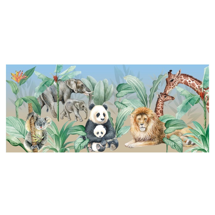 Fototapet autoadeziv, Stickermania, Animale din Safari, 60x130cm