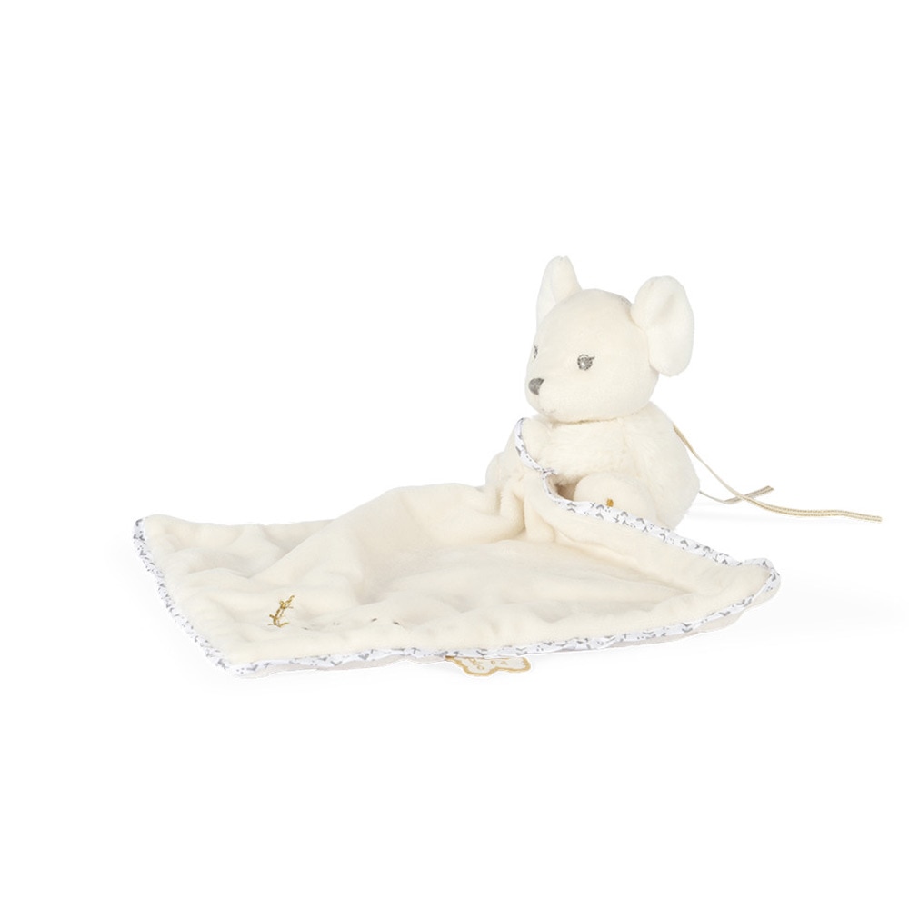 Jucarie doudou, Kaloo, Perle, soricel, crem, 20 cm