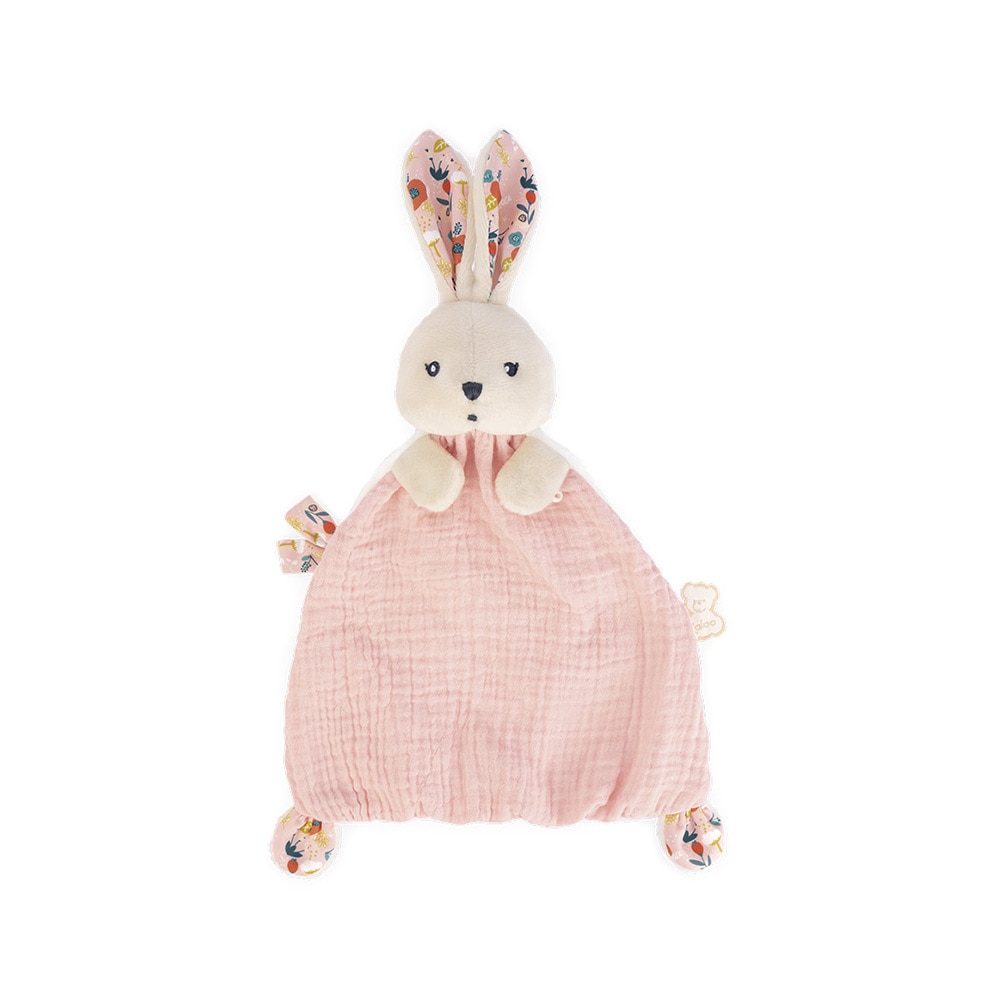 Jucarie doudou, Kaloo, K'Doux, iepuras, din bumbac organic, roz