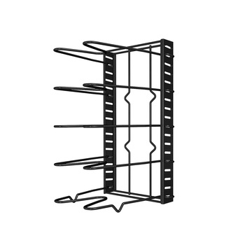 Etajera multifunctionala pentru tigai si capace, awwaline, neagra, inaltime ajustabila Etajera multifunctionala pentru tigai si capace, awwaline, neagra, inaltime ajustabila
