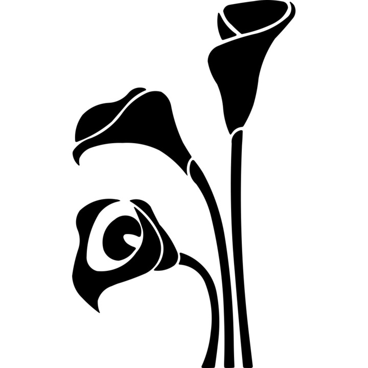 Sticker decorativ perete / geam si auto Flower 35x70 CM