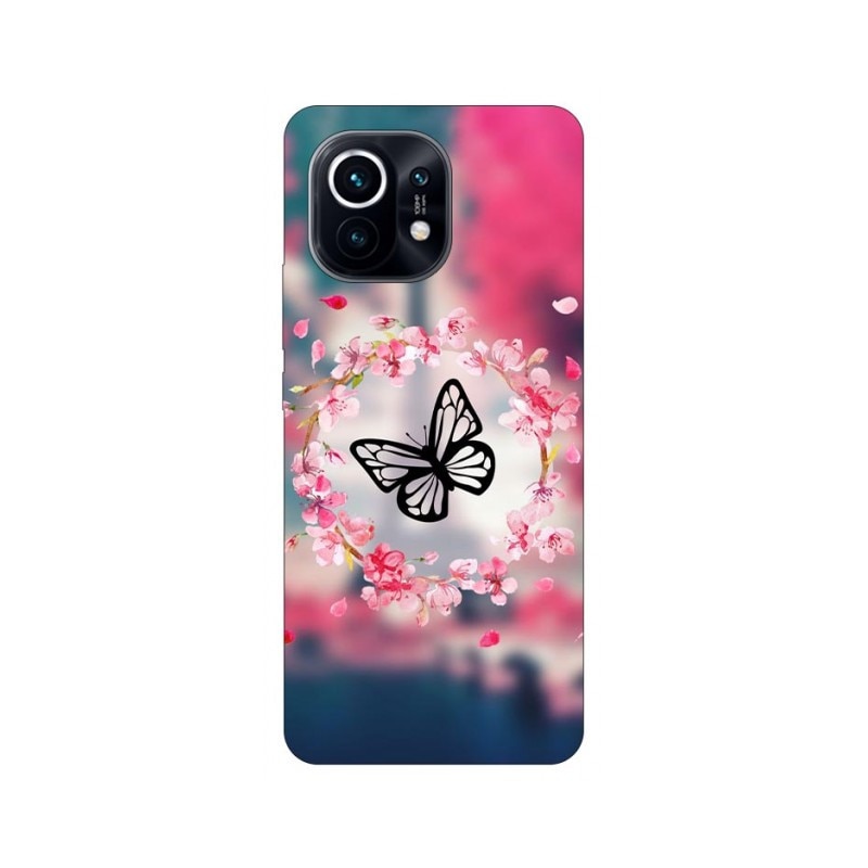 Husa Silicon Soft Upzz Print Compatibila Cu Xiaomi Mi 11 Lite / 11 Lite 5G Model Butterfly