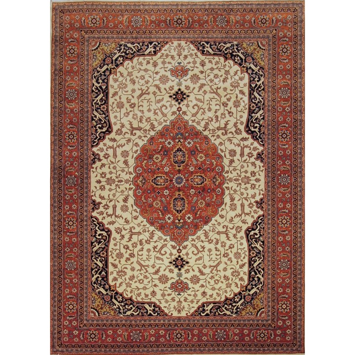 Covor dreptunghiular Erivan, Bumbac, Transilvania, Maro/Bej, 380 x 275 cm