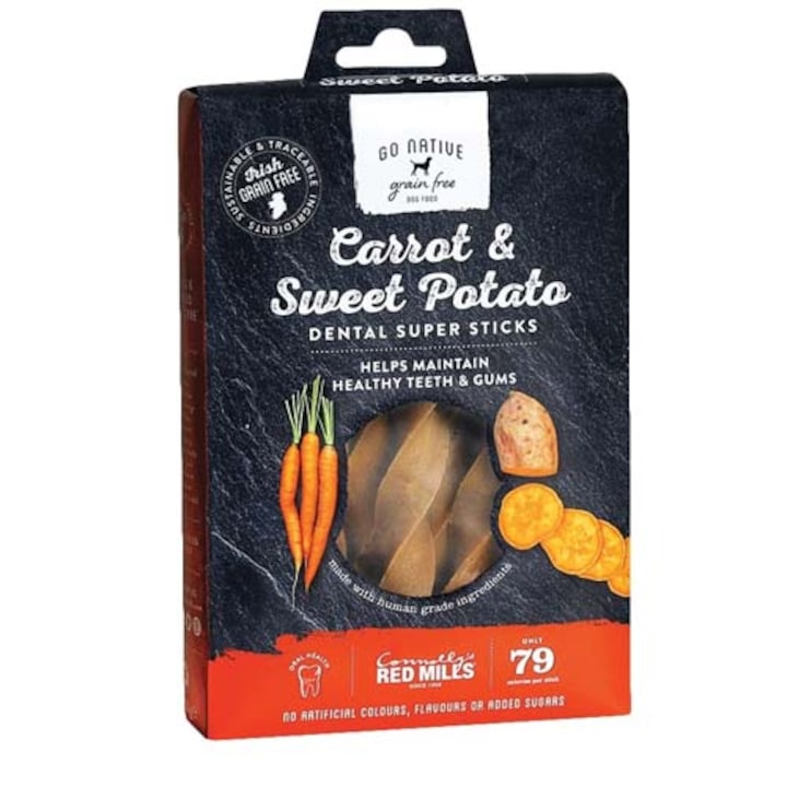 Go Native Super Dental Carrot and Sweet Potato 150g gluténmentes fogtisztító jutalomfalat