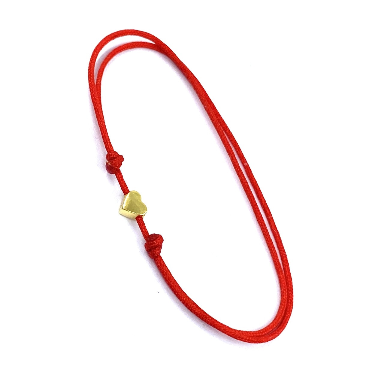 Bratara inima Agavi, argint 925, auriu/rosu