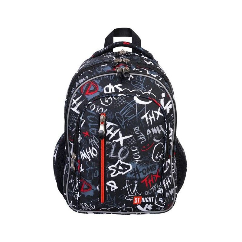 Ghiozdan clasele I-IV, 4 compartimente, Majewski, Gama St. Right, Colectia Slang Graffiti, BP-68