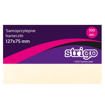 Notite Adezive Strigo 125X75mm 100 File Galben Pastel Notite Adezive Strigo 125X75mm 100 File Galben Pastel