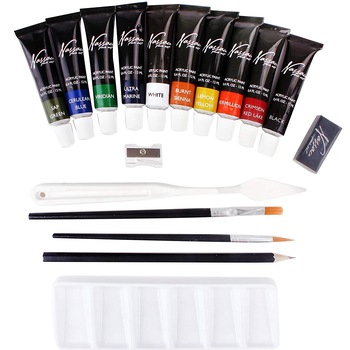 Set culori Acrilice Nassau Fine Art 18 piese in cutie de plastic Set culori Acrilice Nassau Fine Art 18 piese in cutie de plastic