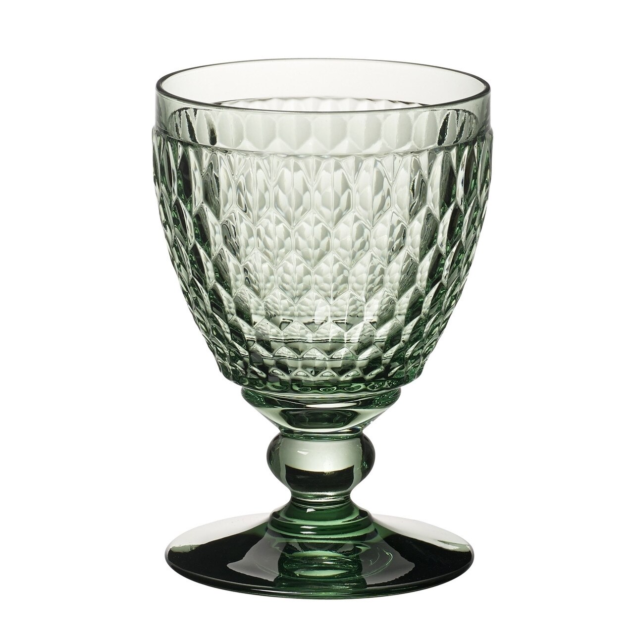 Set 4 pahare de apa, Villeroy & Boch, Boston, 400 ml, sticla cristal, verde