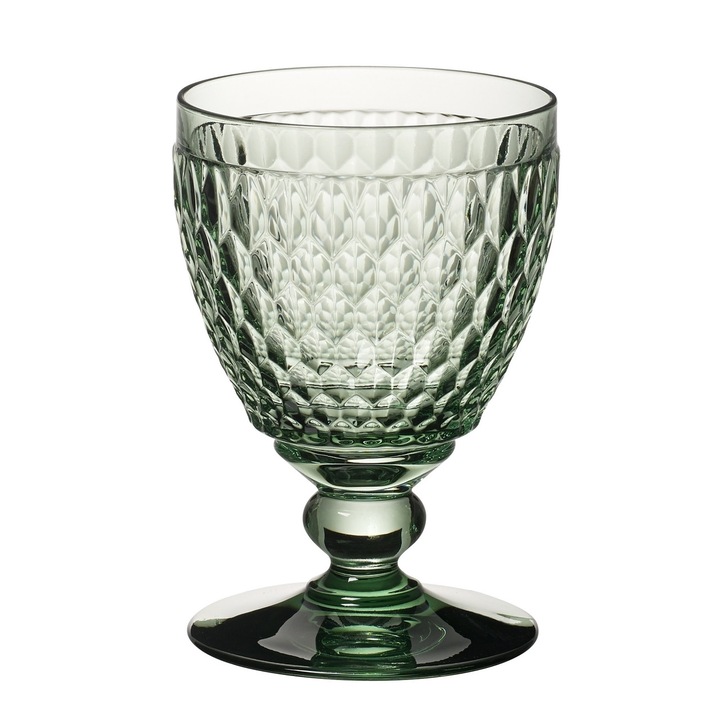 Villeroy & Boch, Boston vizespohár készlet, 4 db-os, 400 ml, üvegkristály, zöld