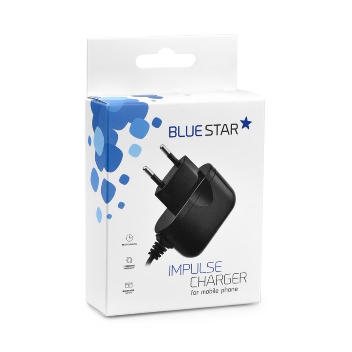 BlueStar Univerzális hálózati töltőfej 2A + micro USB adatkábel