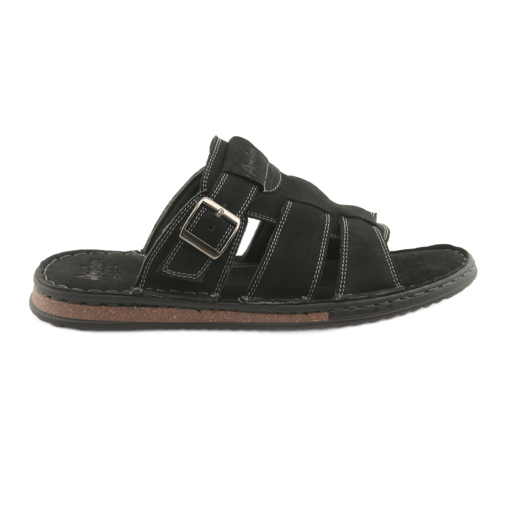 Papuci American Club, BM59836, Negru