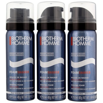 Mini Set de spuma de ras Biotherm Homme Trio 3 x 48 g Mini Set de spuma de ras Biotherm Homme Trio 3 x 48 g
