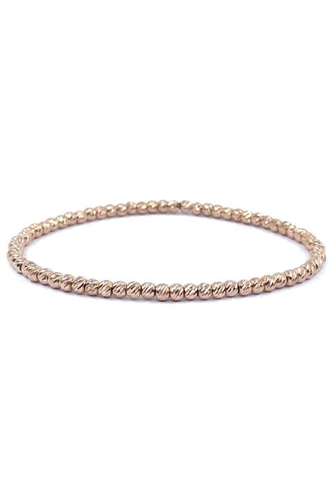 Bratara elastica Dinuzete, argint 925, rose, 16.5 cm