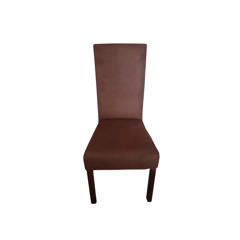 Scaun tapitat T6 Brown, Smart Living Studio Casa, picioare si cadru din lemn, material textil, Maro
