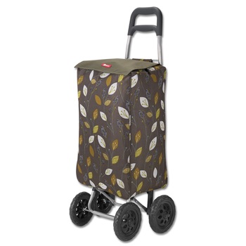 Carucior Cumparaturi Termo, Benzi, 4 Roti, BZ 5603, Kaki Carucior Cumparaturi Termo, Benzi, 4 Roti, BZ 5603, Kaki