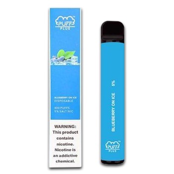 Kit tigara electronica tip narghilea PUFF PLUS, Aroma Afine si gheata, 5% saruri de nicotina, Albastru Kit tigara electronica tip narghilea PUFF PLUS, Aroma Afine si gheata, 5% saruri de nicotina, Albastru