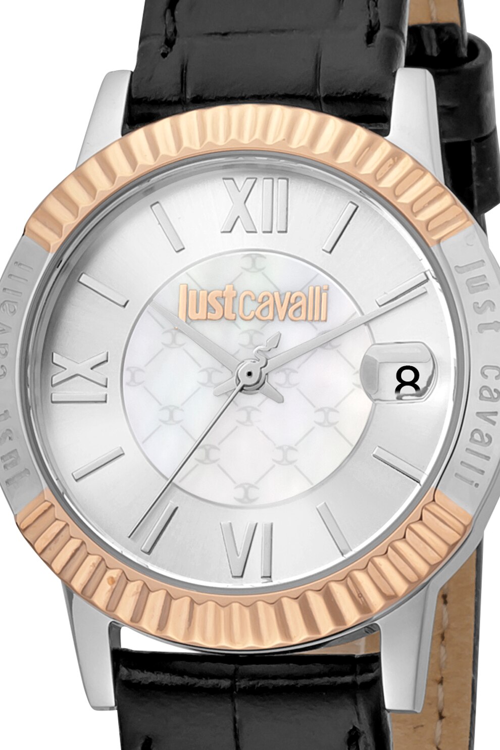JUST CAVALLI, Часовник от инокс и гривна, Черен / Сребрист - eMAG.bg