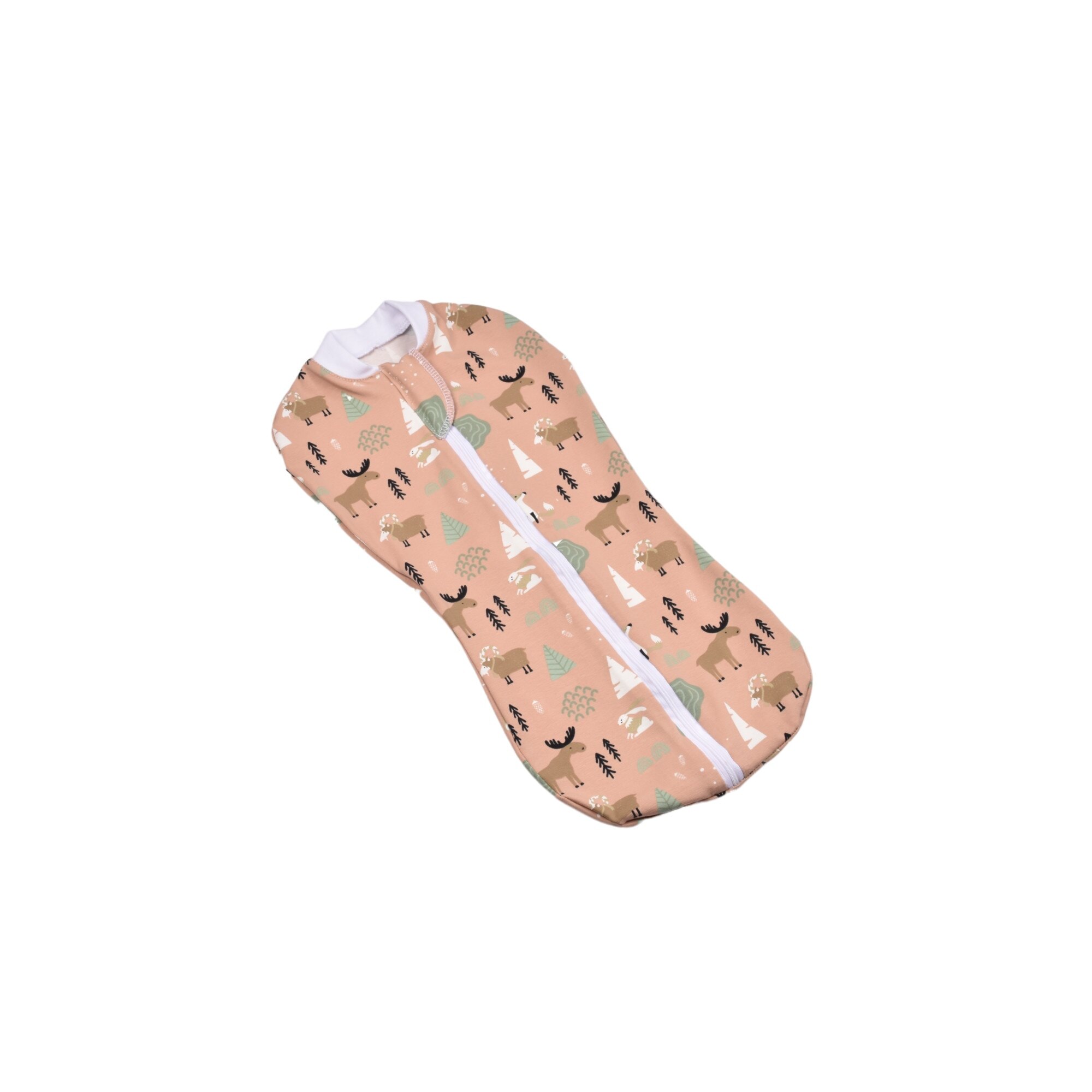 Sistem de infasat bumbac organic imprimeu cerbi 0-3 luni