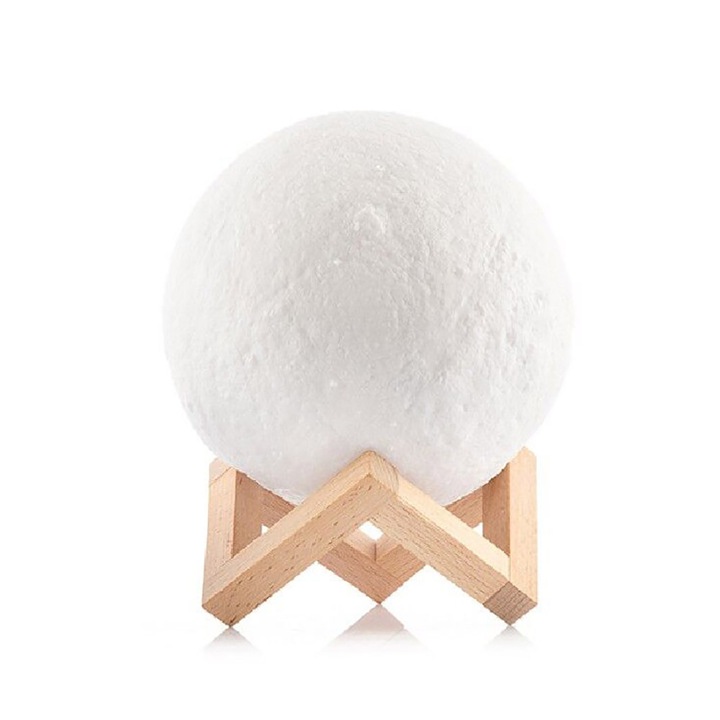 Lampa LED RGB Reincarcabila Luna Moondy InnovaGoods