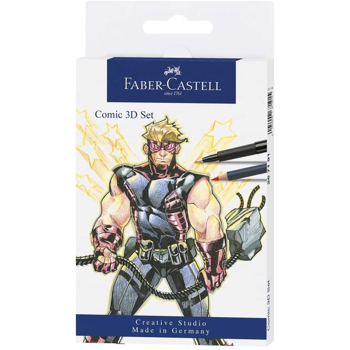 Set Comic Illustration Faber-Castell, 3D, 11 Piese