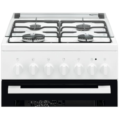 Aragaz Electrolux LKK520002W, Mixt, 4 arzatoare gaz, Cuptor electric multifunctional,Aprindere integrata, Grill electric, Clasa A, 50 cm, Alb