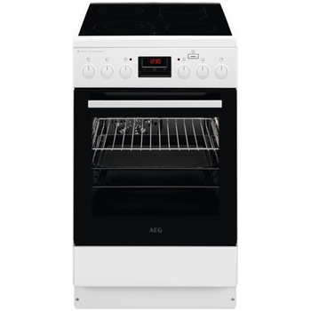 Aragaz AEG CCB56481BW, Vitroceramica, 4 zone de gatit, Cuptor electric multufuntional, SteamBake, AirFry, Grill, Clasa A, 60 cm, Alb Aragaz AEG CCB56481BW, Vitroceramica, 4 zone de gatit, Cuptor electric multufuntional, SteamBake, AirFry, Grill, Clasa A, 60 cm, Alb