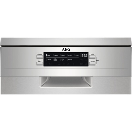 Masina de spalat vase Slim AEG, 10 seturi, 9 programe, Clasa D, Motor Inverter, Maxi Flex, AirDry, Pro Clean, Deschidere automata a usii, 45 cm, Alb