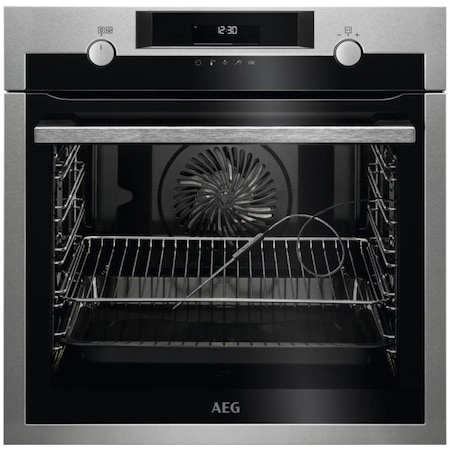 Cuptor incorporabil AEG BPE558370M, Electric, Multifunctional, 71l, Clasa A+, SteamBake, Wi-Fi, Autocuratare pirolitica, Grill, Inox antiamprenta