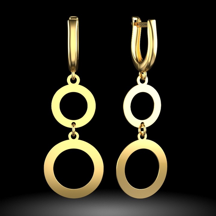 Cercei din aur galben model 08