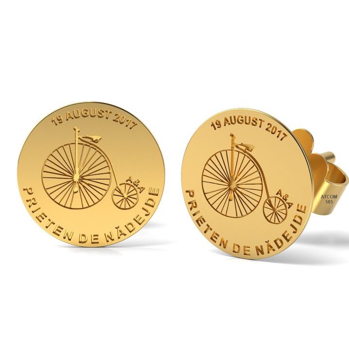 Обеци от жълто злато модел Friend of Hope