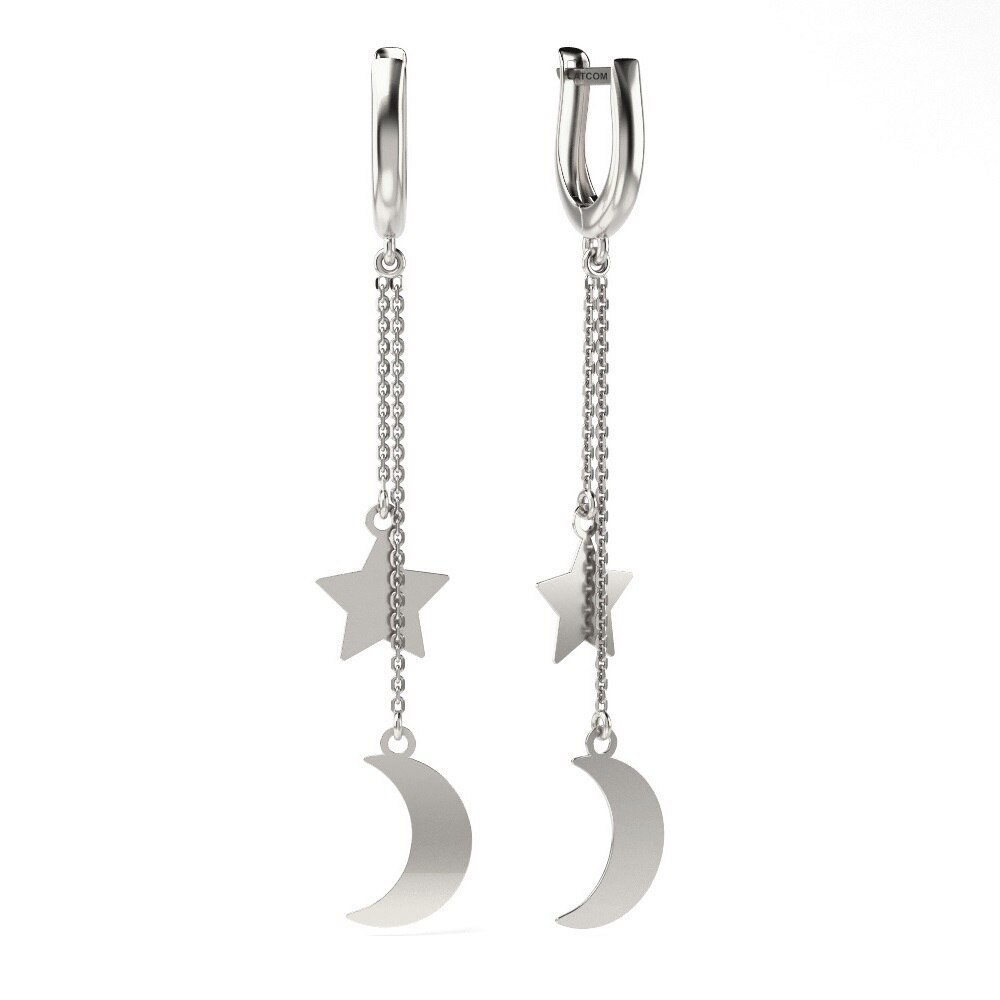 Cercei din aur alb model 05