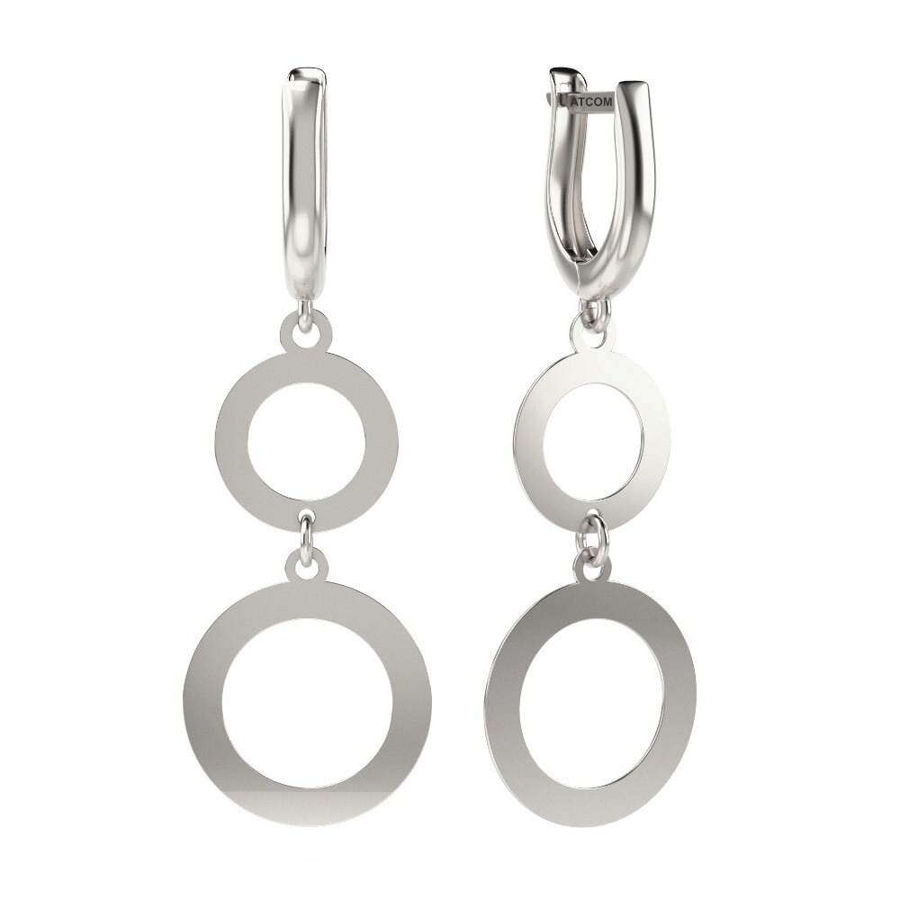 Cercei din aur alb model 08