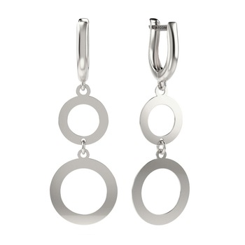 Cercei din aur alb model 08 Cercei din aur alb model 08