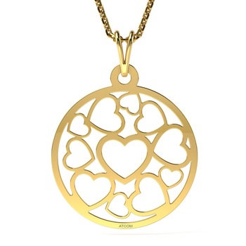 Lantisor cu pandantiv din aur galben model Cuore Lantisor cu pandantiv din aur galben model Cuore