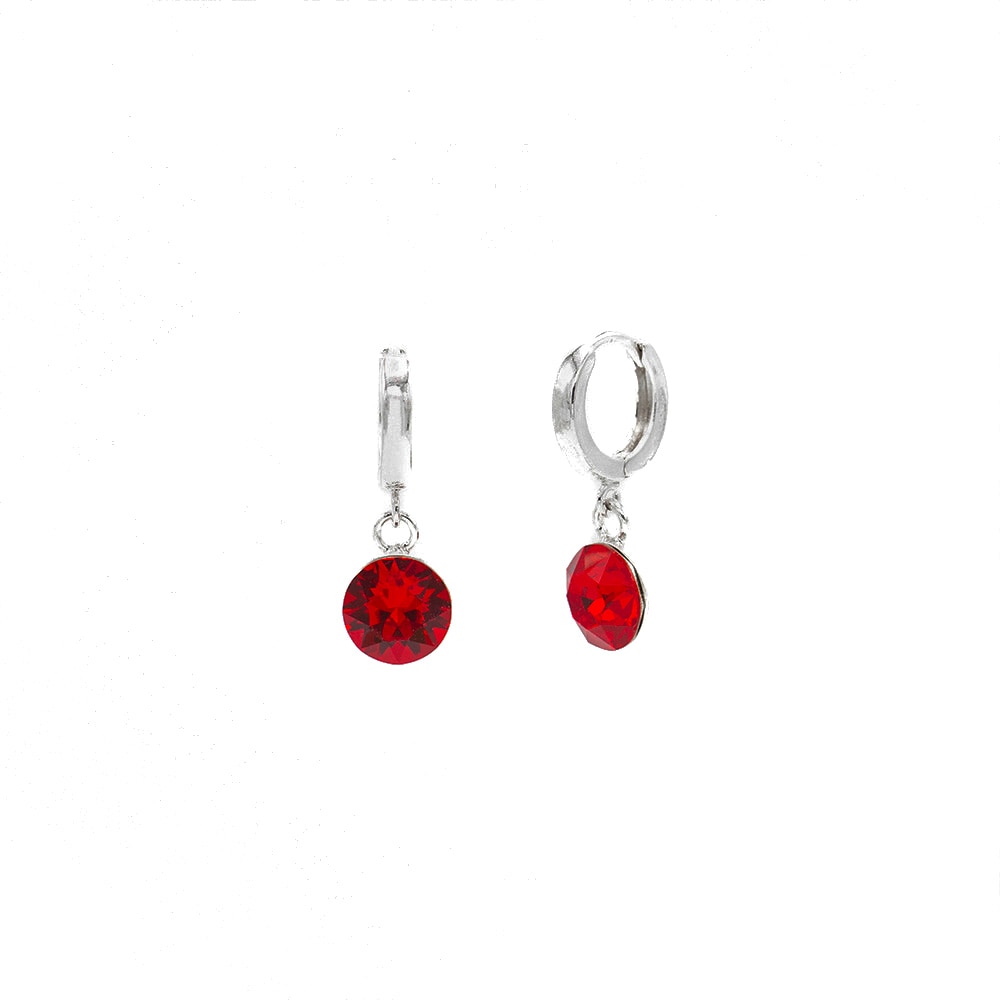 Cercei Belmondo cristale Swarovski xirius 8mm Light siam leverback rotund argint